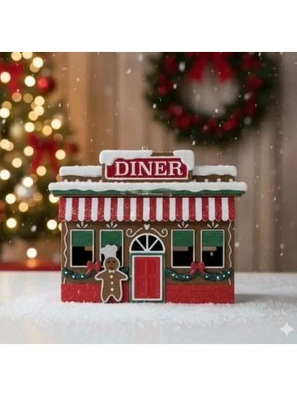 Target Bullseye’s Playground Gingerbread Diner Christmas Light Up Village House